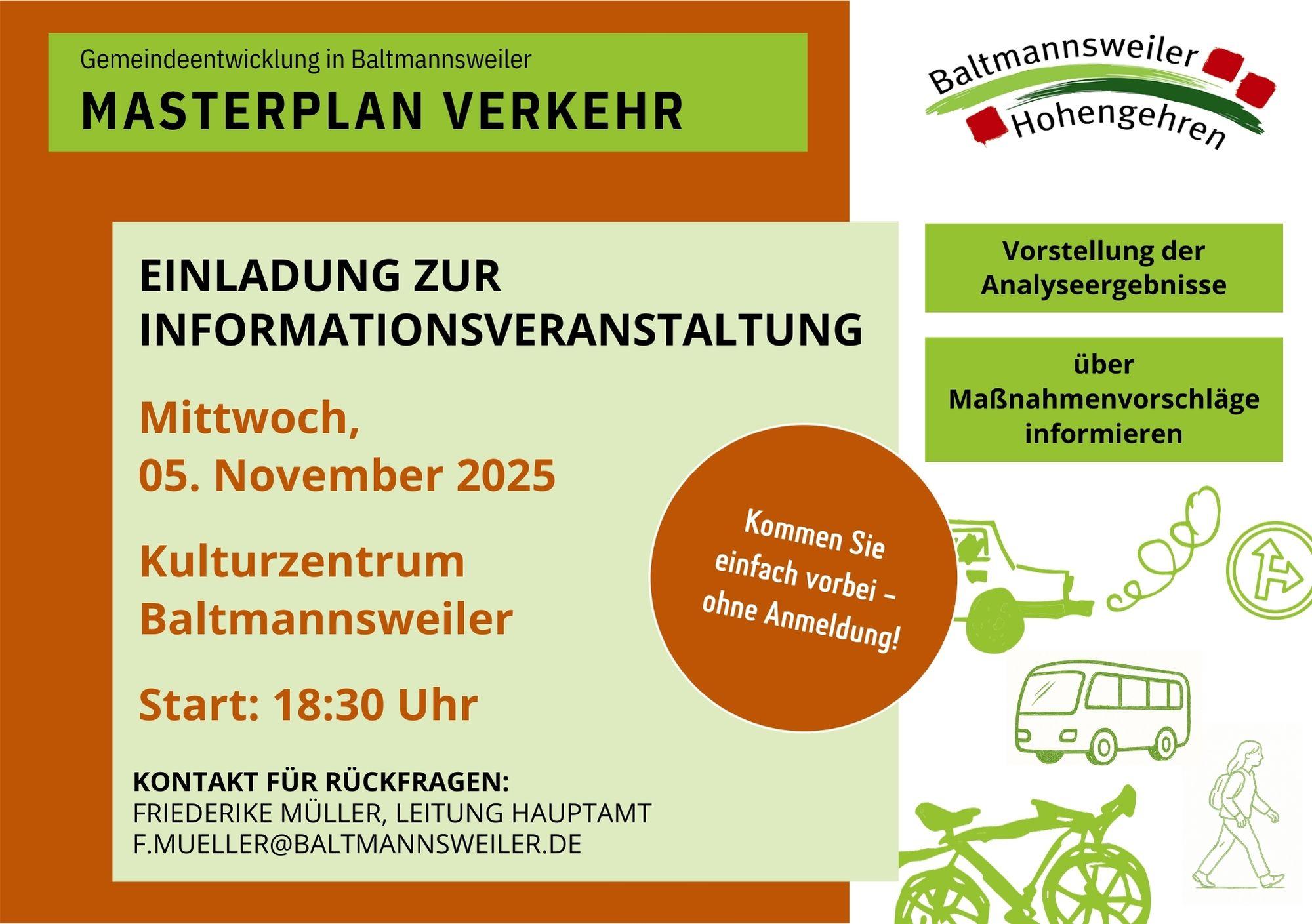 Masterplan Verkehr - Einladung zur Informationsveranstaltung am 05.11.2025