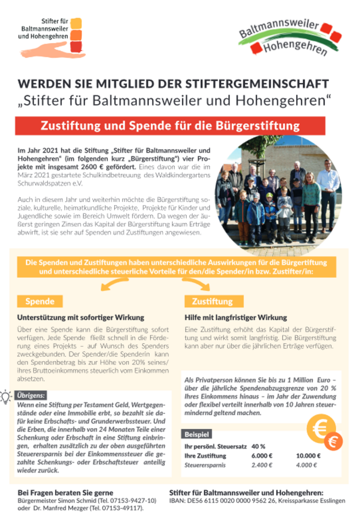 Infoplakat Stiftungsmitglied werden