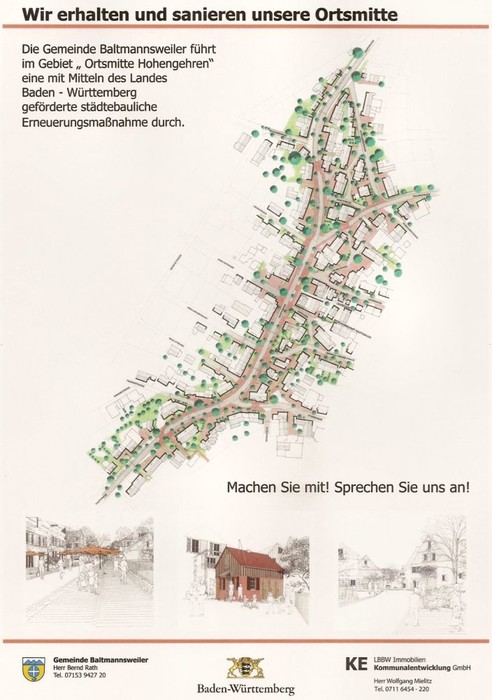 Sanierung Ortsmitte Hohengehren - Bauschild