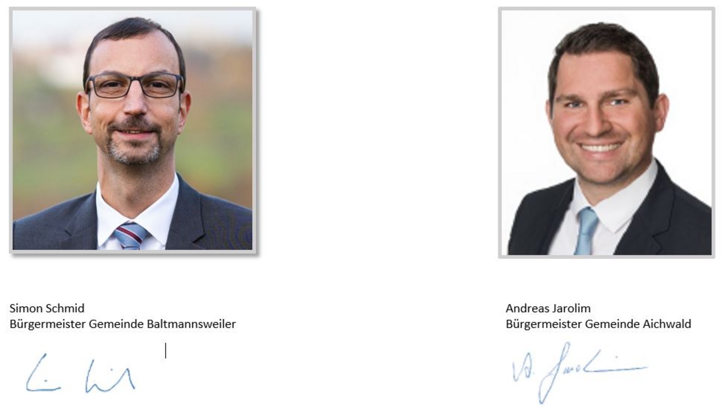 von links nach rechts: BM Simon Schmid und BM Andreas Jarolim