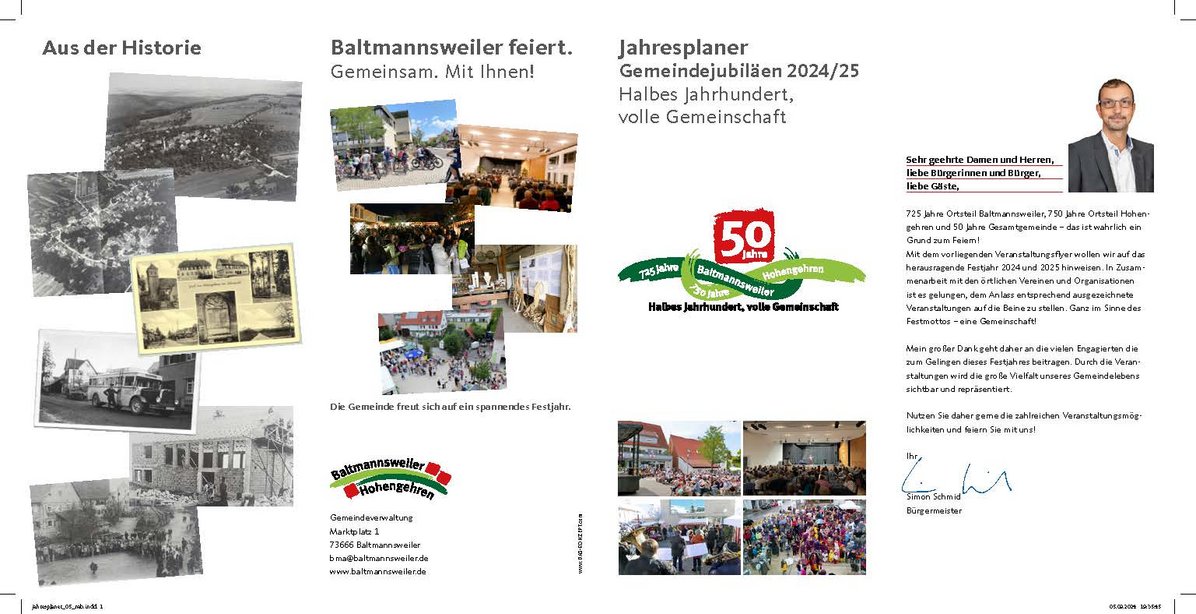 Jahresplaner Jubiläumsjahr