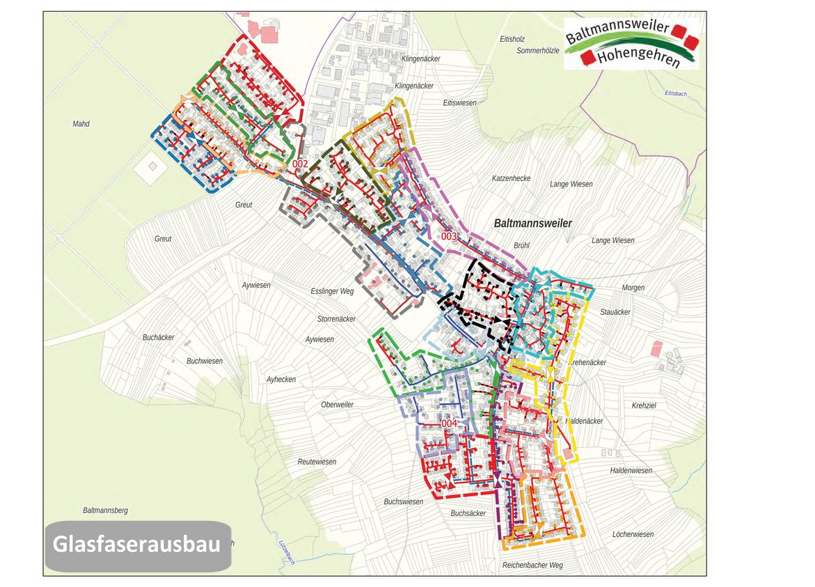 Plan für den Glasfaserausbau 2023 in Baltmannsweiler