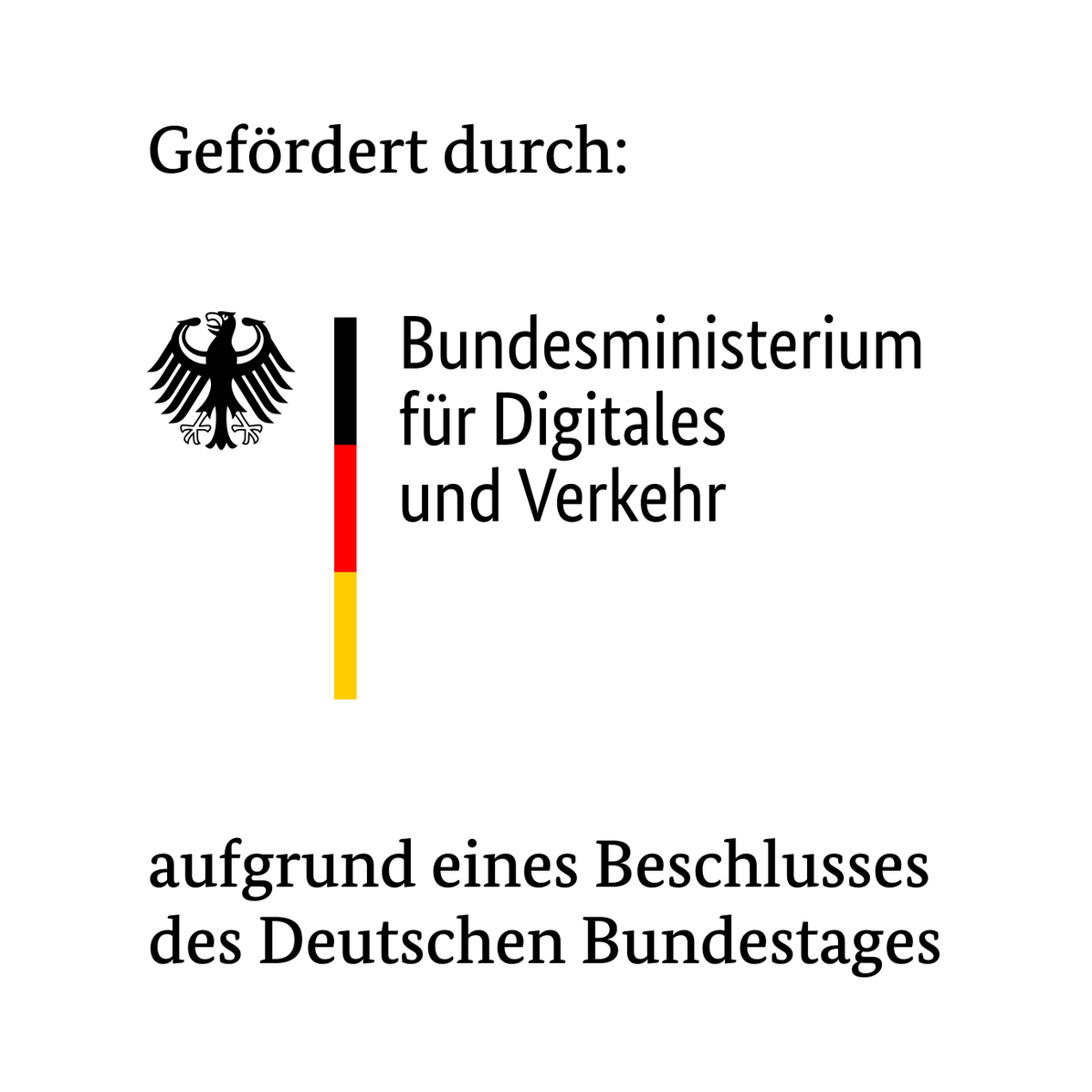 Logo Förderung durch das Bundesministerium für Digitales und Verkehr