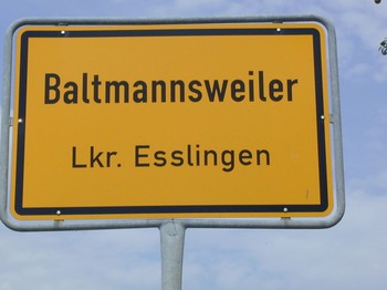 Ortsschild Baltmannsweiler